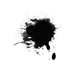 Farbklecks Hintergrund in schwarz - Farbspritzer auf weißem Hintergrund