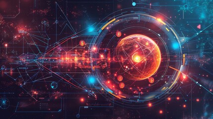 Fototapeta premium Subatomic Particle Physics Study