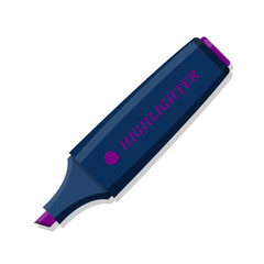 Stationery purple highlighter pen cartoon illustration