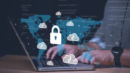 Title..Cybersecurity concept,2FA authentication for log in,Protech your account,Use key 2 step for...