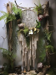 Nature-inspired Macrame and Feather Hangings: Woodland Artwork at its Finest