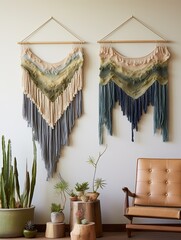 Rolling Hills Art - Macrame and Feather Hangings with Terrain View