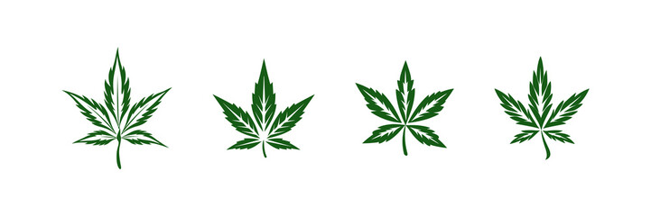 Marijuana leaf icon set. Vector illustration design. - obrazy, fototapety, plakaty
