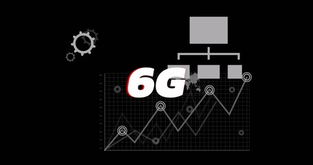 Image of 6g text and computer data processing