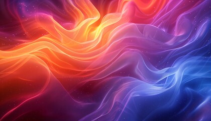 Obraz premium abstract silk waves in neon colors