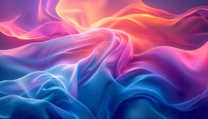 Abstract silk waves in vibrant colors.