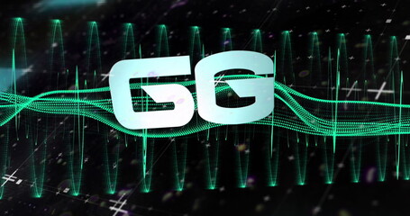 Image of 6g text and computer data processing