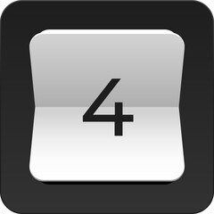 Fototapeta premium Vector simple icon calendar, 31 day of the month, collection of calendar symbols.