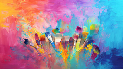 Bright multicolored creative background - obrazy, fototapety, plakaty