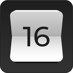 Vector simple icon calendar, 31 day of the month, collection of calendar symbols.