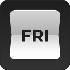 Vector simple icon calendar, 7 day of the week, Collection of calendar symbols.