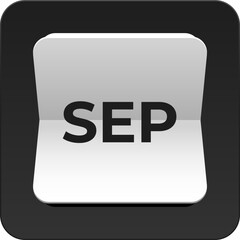 Vector simple icon calendar, month of the year, collection of calendar symbols.