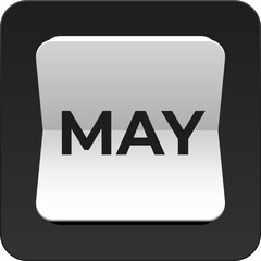 Vector simple icon calendar, month of the year, collection of calendar symbols.