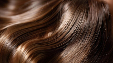 Naklejka premium Beautiful healthy shiny hair texture. Made with generative ai