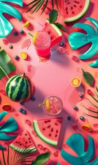 ropical Paradise: Summertime Bliss with Watermelon Cocktails and Sun-Drenched Fun