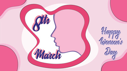 Empowerment Blooms: A Vibrant Tribute to Women on 8th March, Celebrate Women's Day, It features a silhouette of a woman, surrounded by blossoming flowers, symbolizing the growth and strength of women.