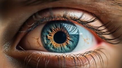 Close-Up of a Majestic Human's Eye