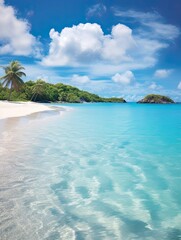 Turquoise Caribbean Shorelines National Park Print: Untouched Shores of Paradise