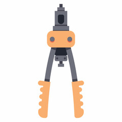 Fototapeta premium Rivet nut gun vector cartoon illustration isolated on a white background.