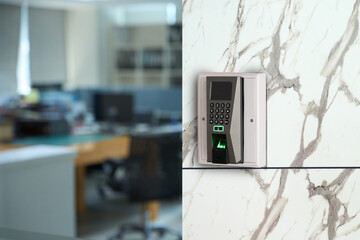 fingerprints scanner machine for access door security and for records time attendance.