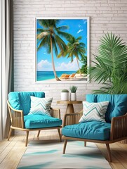Fototapeta na wymiar Turquoise Caribbean Shorelines Wall Art: Vibrant Beach Print