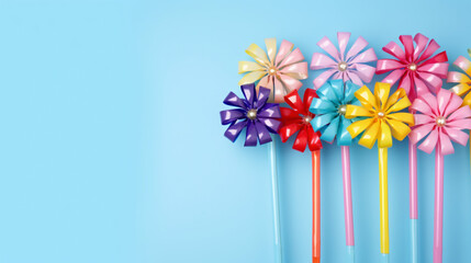 Collection of colorful party blowers