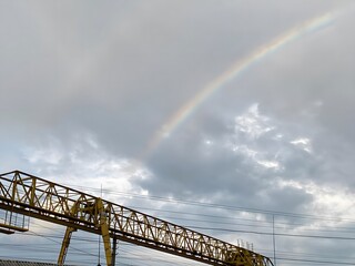 Fototapeta na wymiar rainbow in the sky