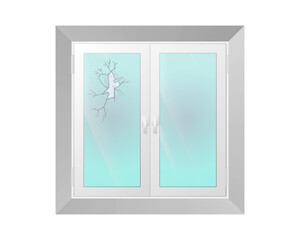 Broken window vector illustration design.