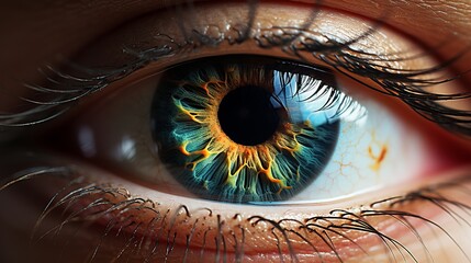 Retina and Cornea Close-ups: Detailed eye anatomy.