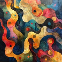 Artistic Color Flow with Abstract Patterns