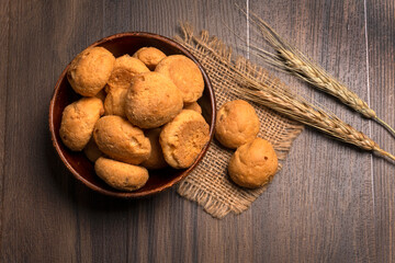 Crunchy Rusk or Toast for healthy life with wheat for breakfast.