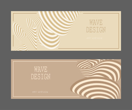 Creative wavy line design. A new trend in the design of covers, banners, posters, brochures, magazines. Creative idea of the catalog, interior design and decor