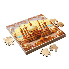 Beautiful Mosque isolated on transparent background