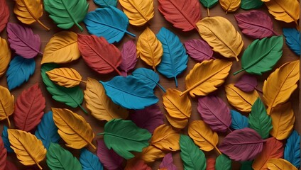 Fototapeta na wymiar multi colored background of leaves