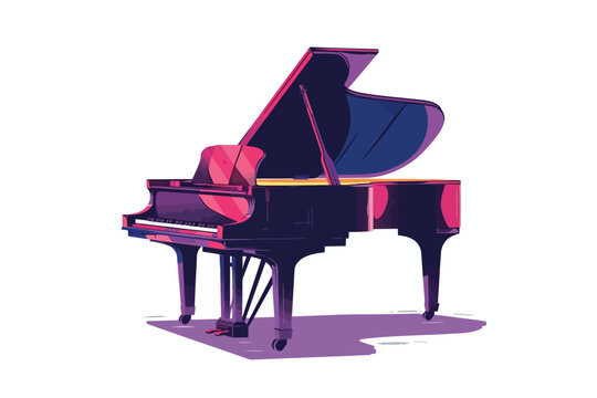 piano isolated vector style