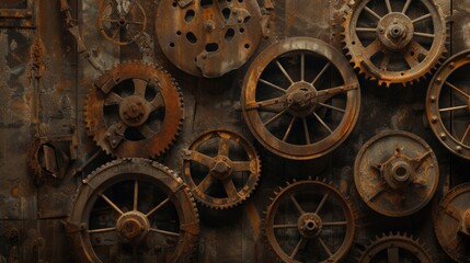 Industrial wheels. Generative AI