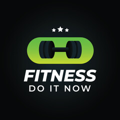 CrossFit motivational logo flat design. gym and fitness logo inspiration, Gym club, fitness and workout logo. Fitness logo design. do it now logo	