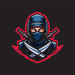 ninja logo designed in an esports style