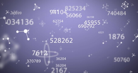 Image of digital interface with icons and data processing