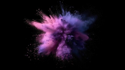 Powder explosion. Generative AI - obrazy, fototapety, plakaty