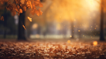 Abstract blurred autumn background