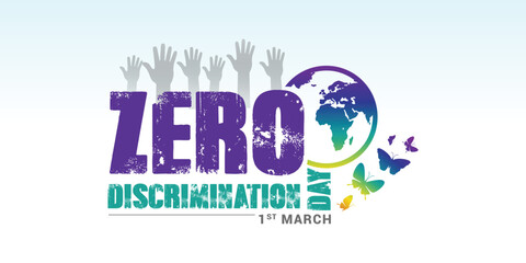 Zero Discrimination Day 1 March. Vector graphic of Zero Discrimination Day good for Zero Discrimination Day celebration, we celebrate the right of everyone to live a full and productive life