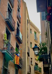 typical barcelona buildings, catalunya, spain