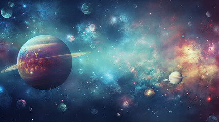 Astrological background with planets