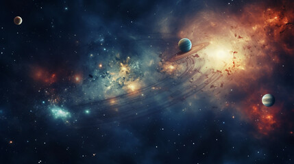 Astrological background with planets