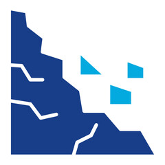 Landslide icon vector image. Can be used for Natural Disaster.
