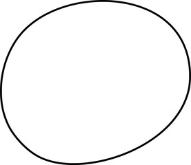 Black circle outline abstract simple shape png