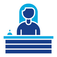 Receptionist icon vector image. Can be used for Women.