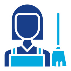 Housekeeper icon vector image. Can be used for Cleaning and Dusting.