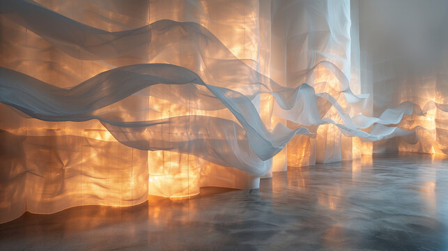 Room with veils - Generative AI